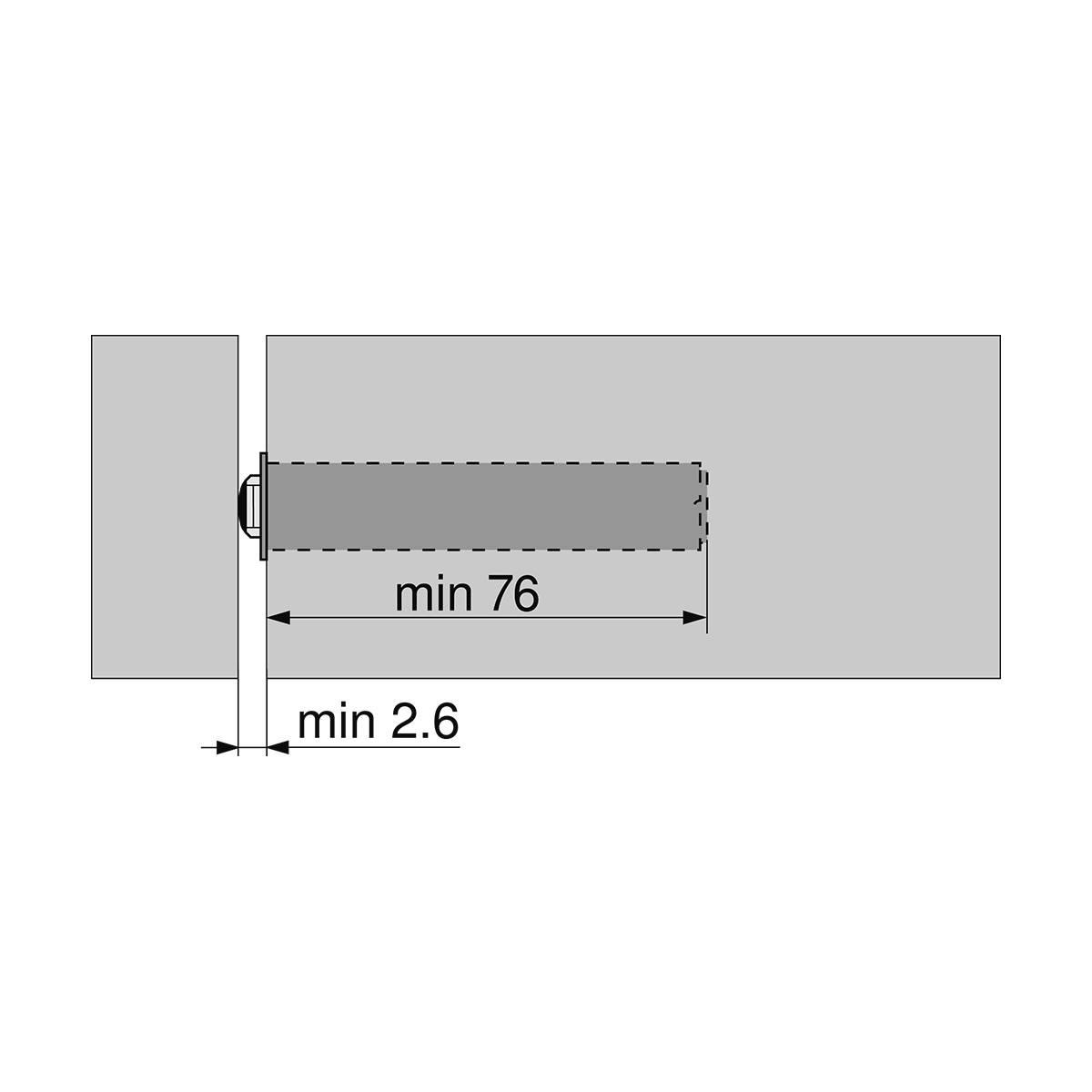 TIP-ON LONG AVEC BUTÉE NOIR CARBONE