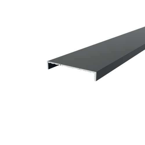 PROFIL HABILLAGE MUR U75 NOIR 9005 GRANITE