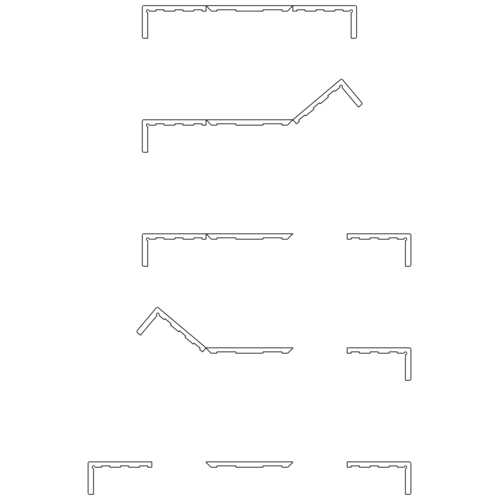 PROFIL HABILLAGE MUR U75 NOIR 9005 GRANITE