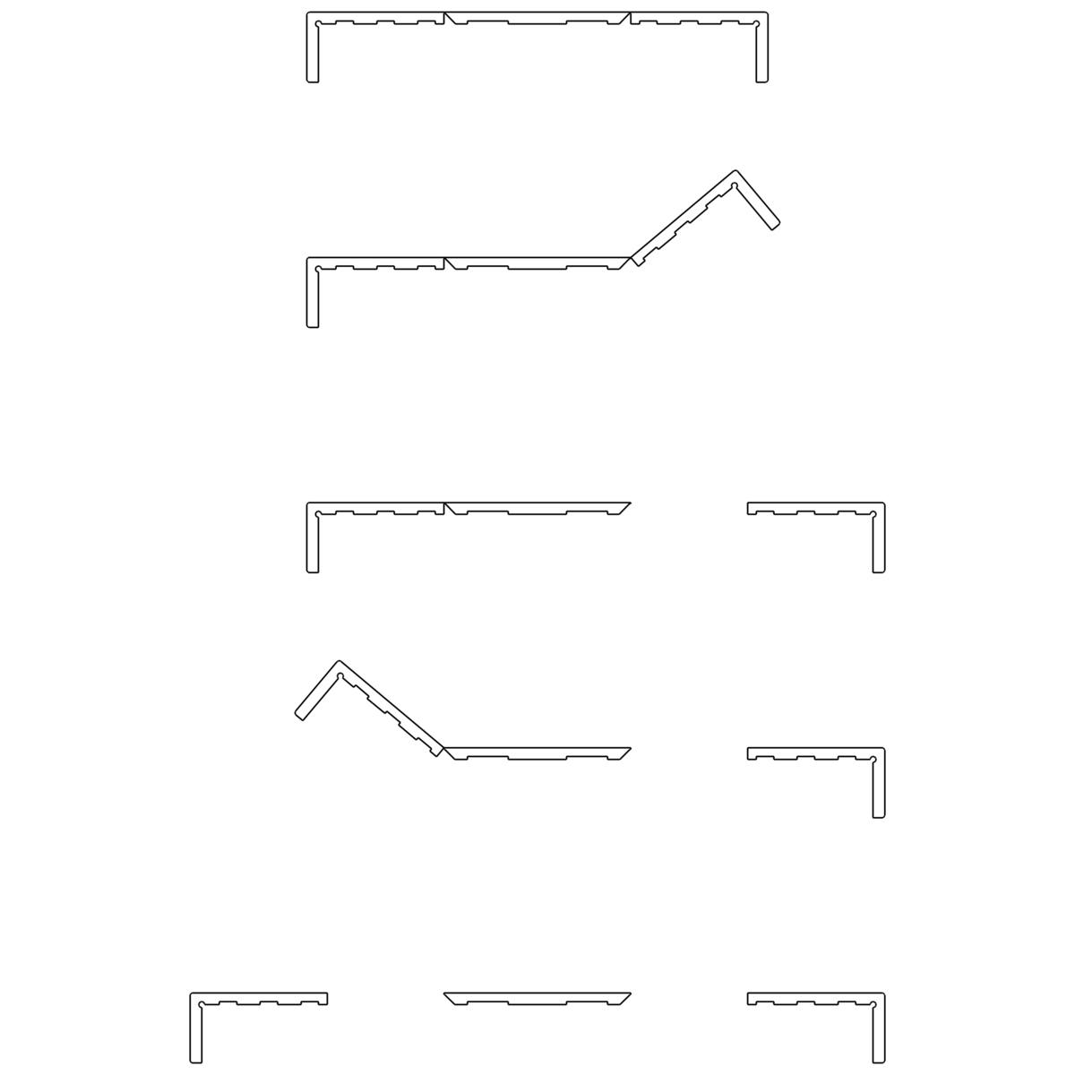 PROFIL HABILLAGE MUR U75 NOIR 9005 GRANITE