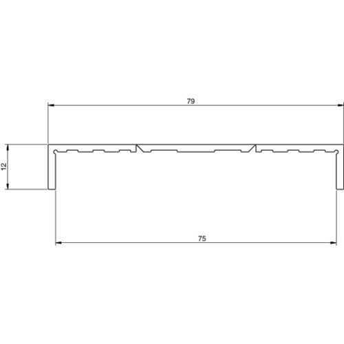 PROFIL HABILLAGE MUR U75 NOIR 9005 GRANITE