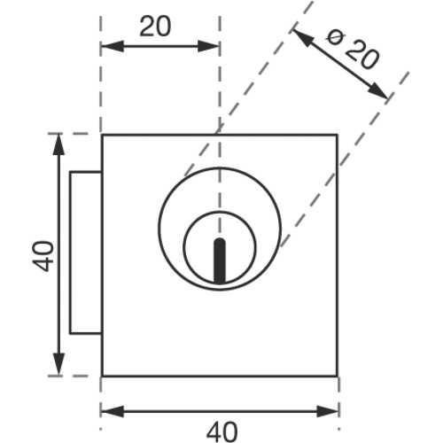 SERRURE D'ARMOIRE À CYLINDRE
