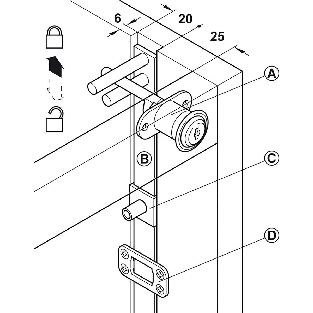 FERMETURE CENTRALE PIVOTANTE SYMO