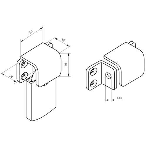 PORTE-CADENAS POUR PORTE COULISSANTE