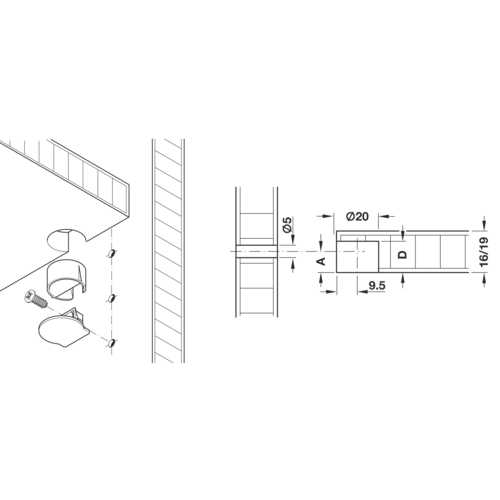 FERRURE D'ASSEMBLAGE RASANT-TAB