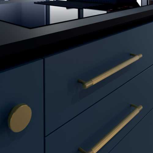 POIGNÉE DE MEUBLE CANNELÉE BRONZE ENTRAXE 160