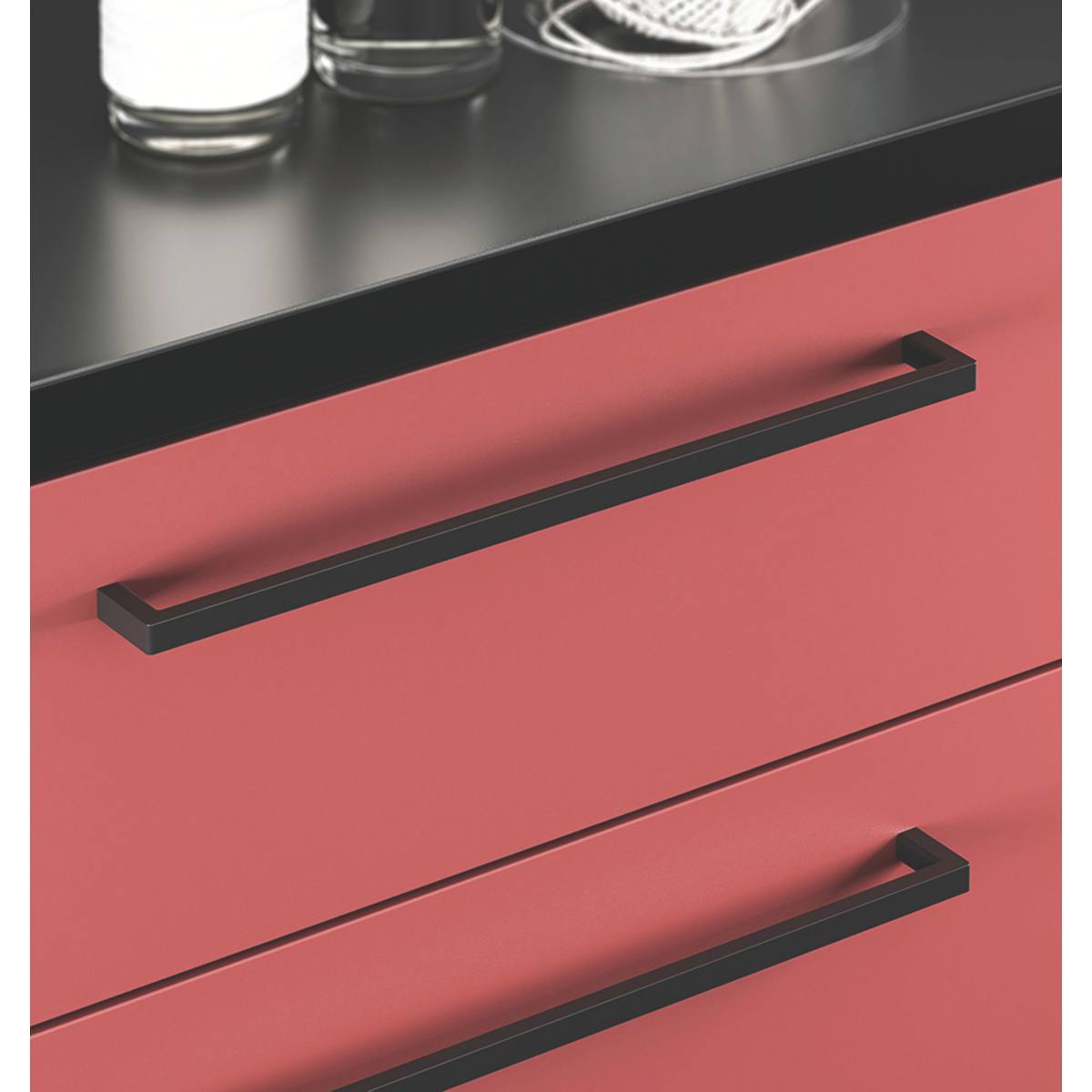 POIGNÉE DE MEUBLE CLASSIC FINITION NOIR MATE ENTRAXE 160