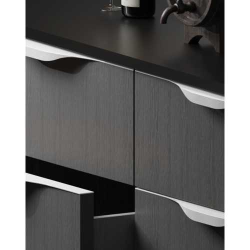 POIGNÉE SUR CHANT 772 FINITION INOX LG 147- HT12 -LARG39