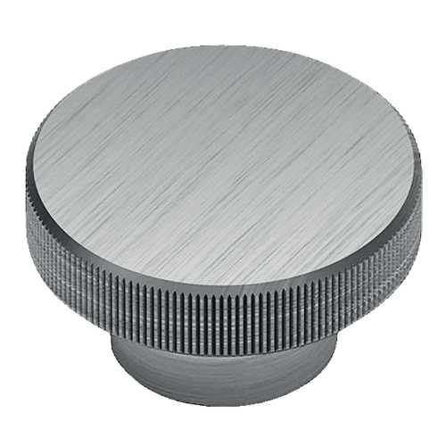 BOUTON DE MEUBLE ROND INOX CANNELÉ