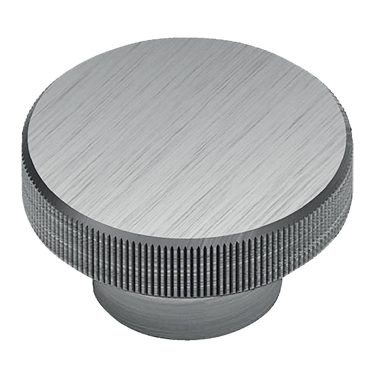 BOUTON DE MEUBLE ROND INOX CANNELÉ