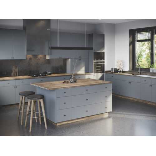 BOUTON DE MEUBLE PLAT CANNELÉ NOIR ENTRAXE 0