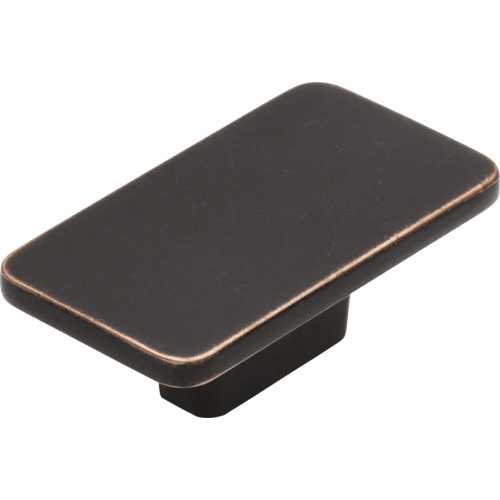 BOUTON RECTANGLE FINITION NOIR PATINÉ CUIVRÉ 58x33