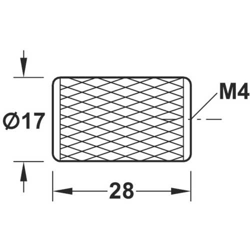 BOUTON DE MEUBLE ALU STRIÉ NOIR MAT Ø17