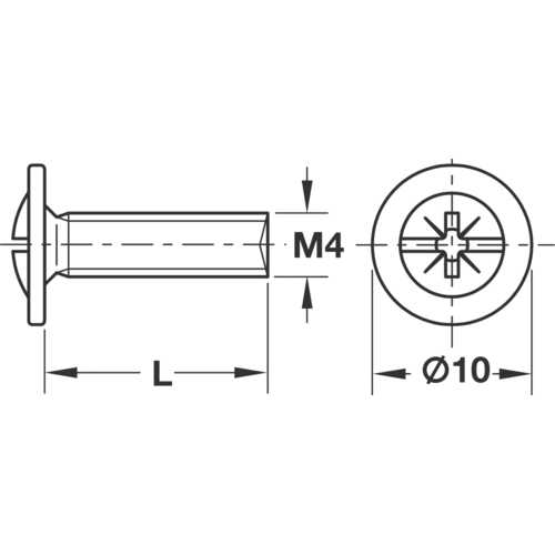 VIS POÊLIER ACIER 4 x 27 MM