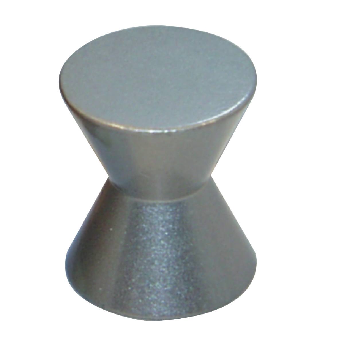 BOUTON DOUBLE CÔNE EN ZAMAK / INOX Ø 19 MM