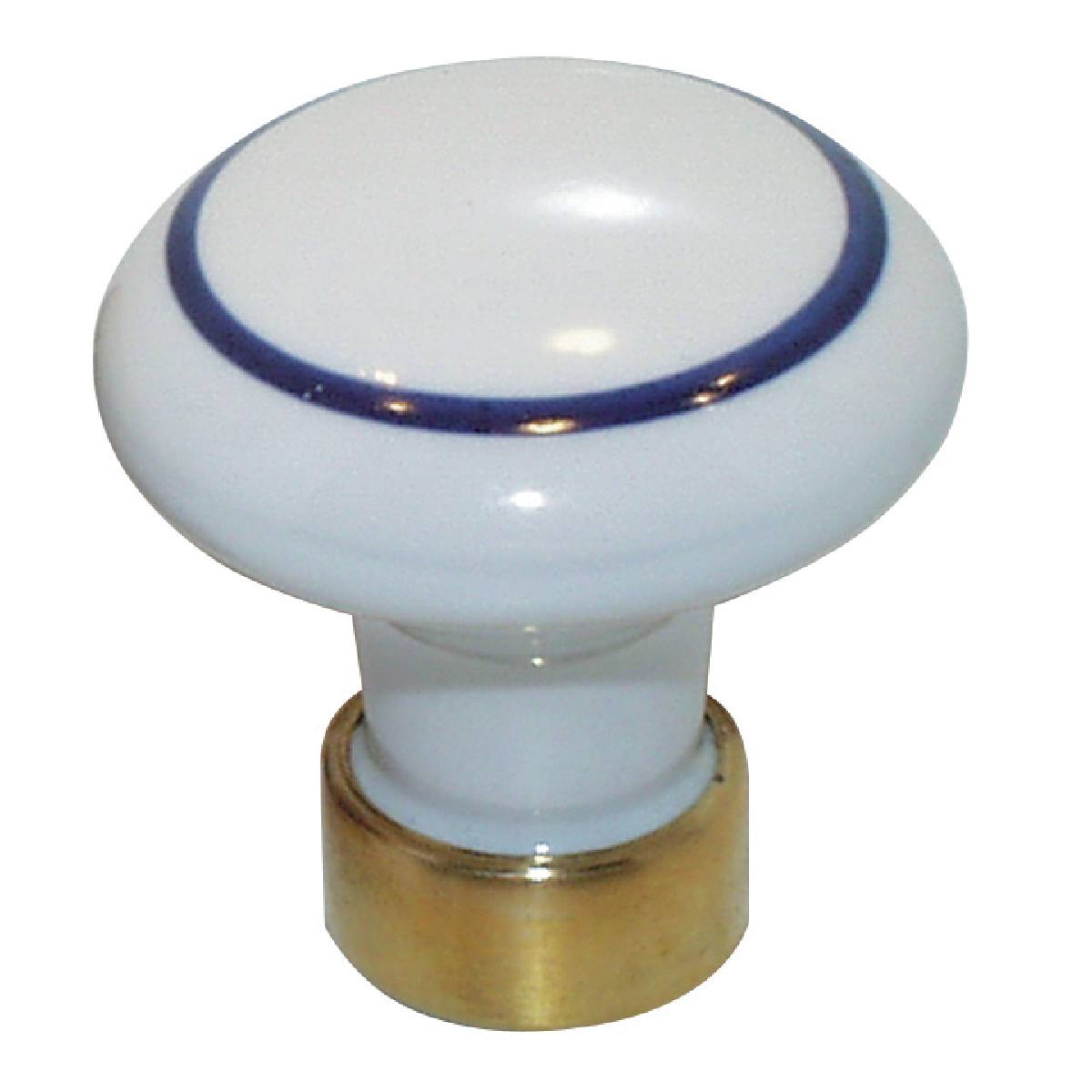 BOUTON PORCELAINE / FILET BLEU Ø 30 MM