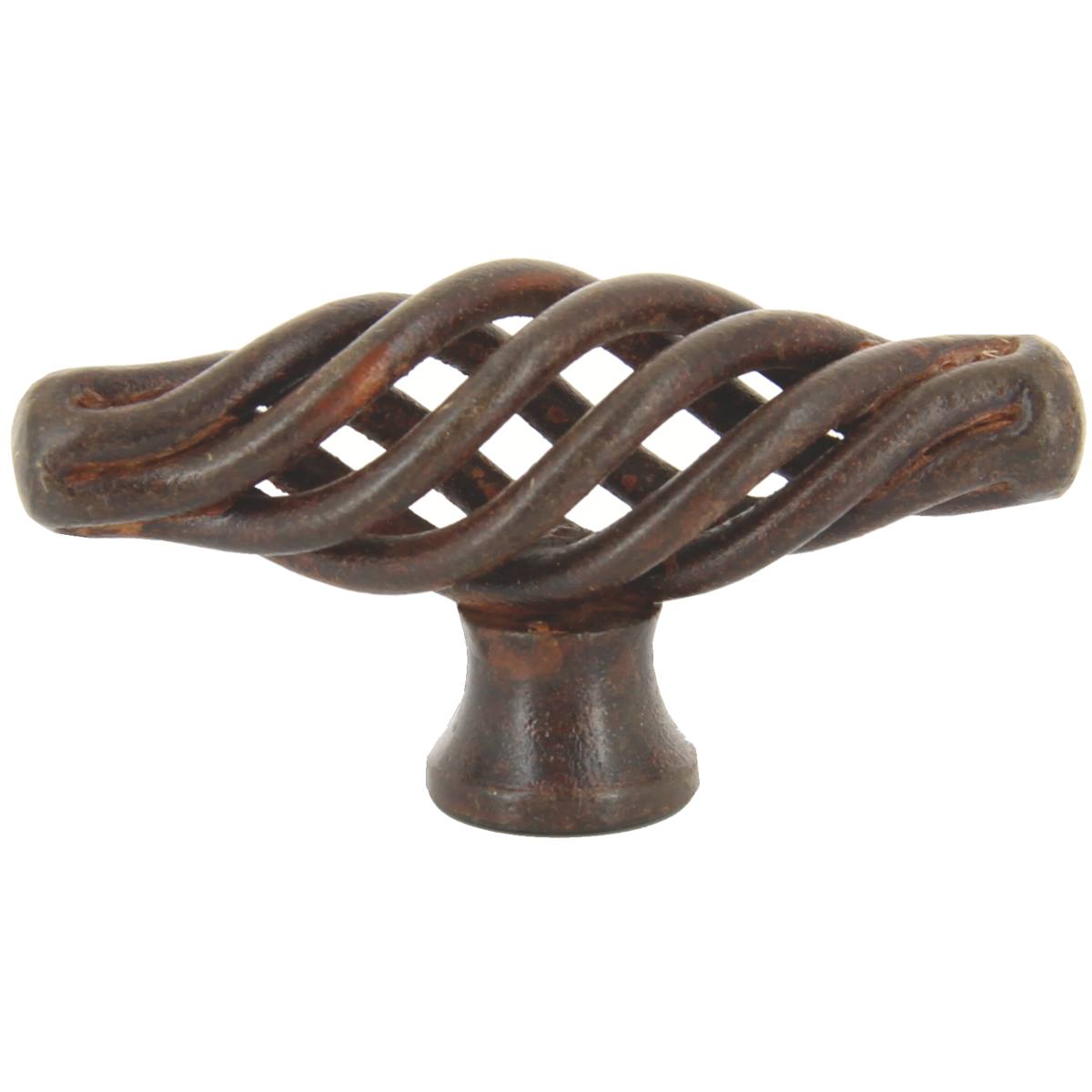 BOUTON OVALE BELLE EPOQUE TORS ROUILLE CIRE D 55