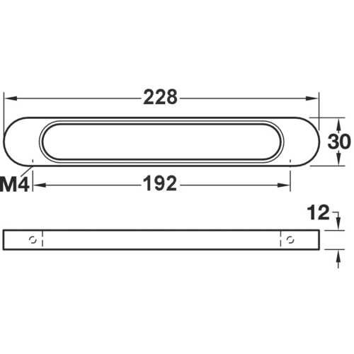 POIGNÉE DE MEUBLE TRAVERSE CHROMÉ POLI EA 192