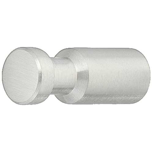BOUTON DE MEUBLE PION CYLINDRIQUE ALU INOX MAT BROSSÉ Ø12