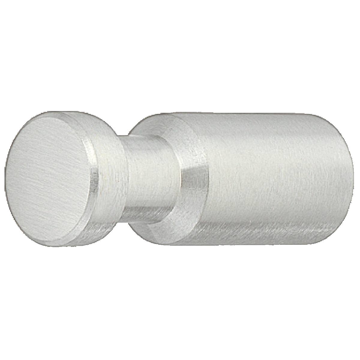 BOUTON DE MEUBLE PION CYLINDRIQUE ALU INOX MAT BROSSÉ Ø12