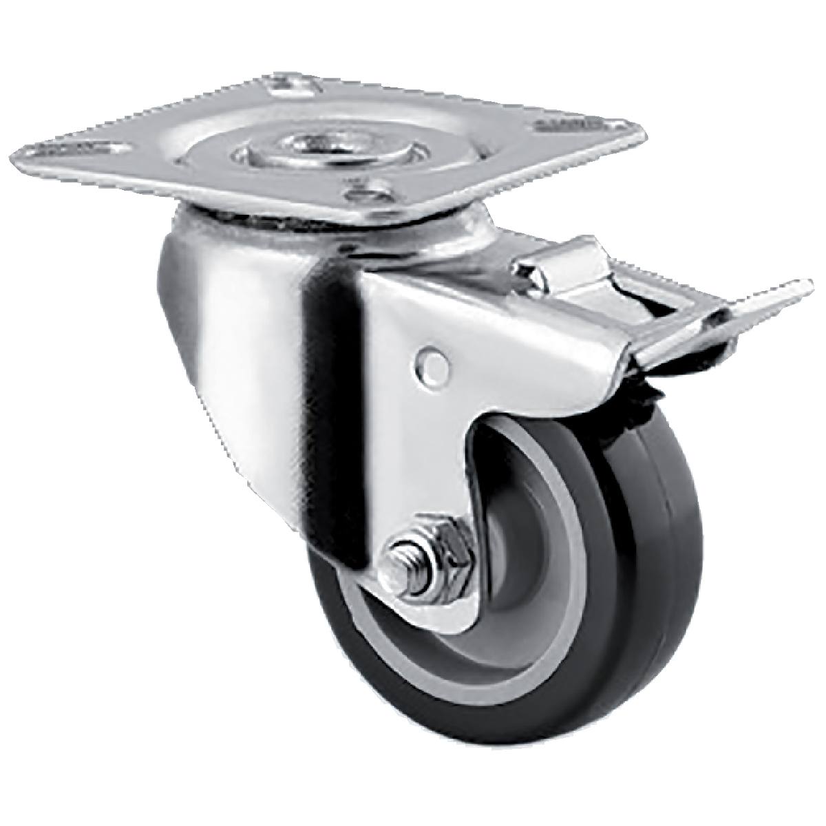 ROULETTE DE COLECTIVITÉ À FREIN BANDAGE PU Ø 50 MM