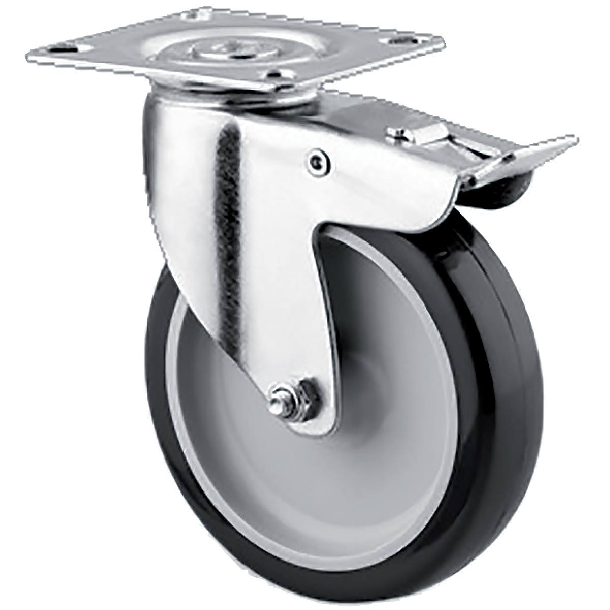 ROULETTE DE COLECTIVITÉ À FREIN BANDAGE PU Ø 75 MM