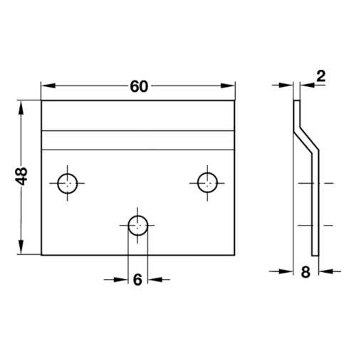 PLAQUE SUPPORT POUR FERRURE DE SUSPENSION