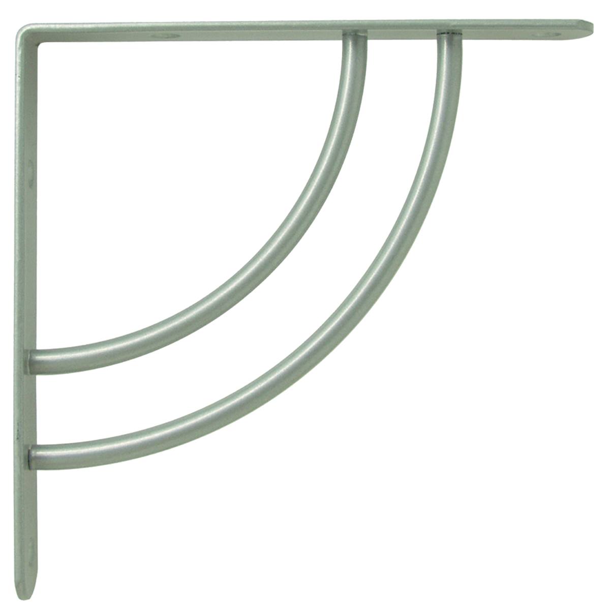 CONSOLE DOUBLE ARC GRIS ALU 230 x 230 MM