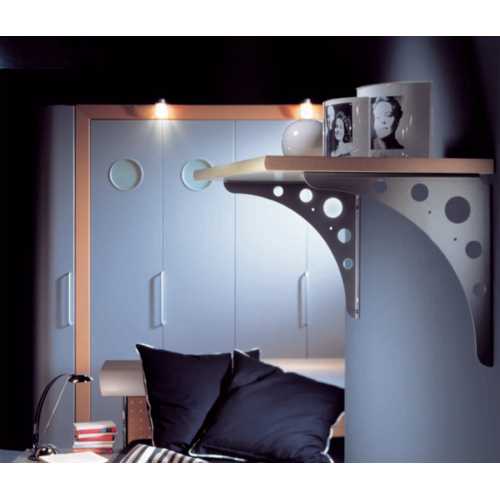 CONSOLE REVERSIBLE DELTA-LINE NOIRE 200 x 200 x 24 MM CHARGE MAX 95 KG/PIÈCE