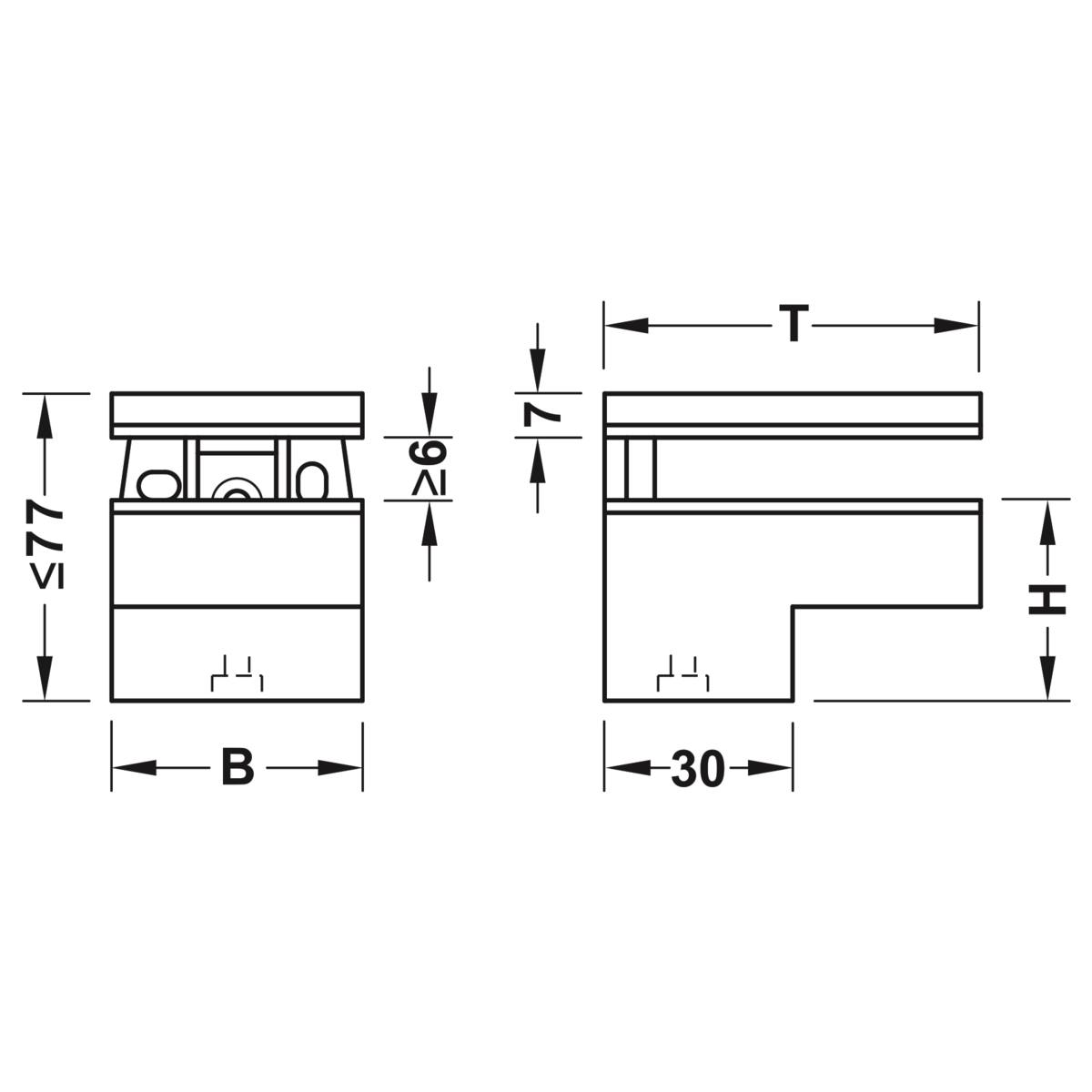 SUPPORT RECTANGULAIRE POUR TABLETTE