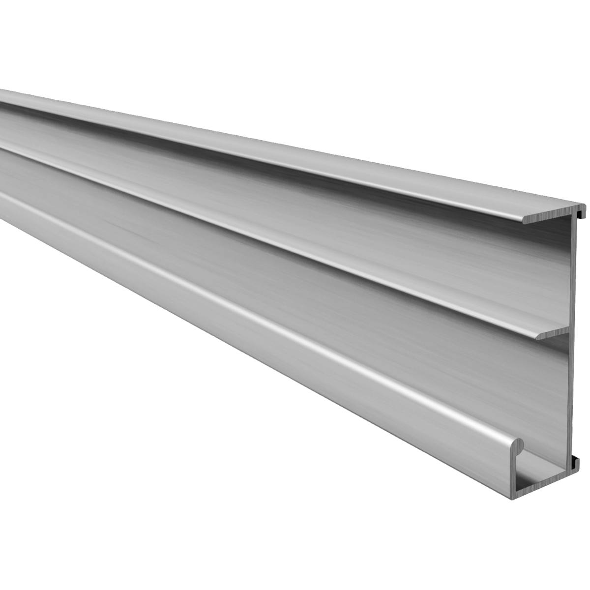 PROFILÉ ALU SATINÉ ARGENT POUR DOSSIERS SUSPENDUS