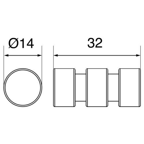 PATÈRE CYLINDRIQUE 291 ARGENT