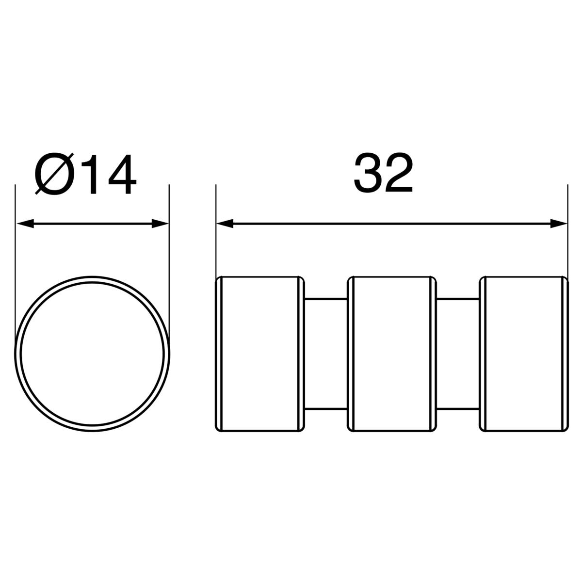PATÈRE CYLINDRIQUE 291 ARGENT