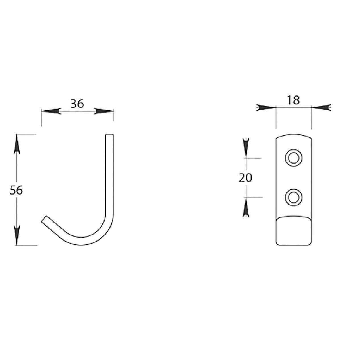 PORTE-MANTEAU ALU ANODISÉ ARGENT