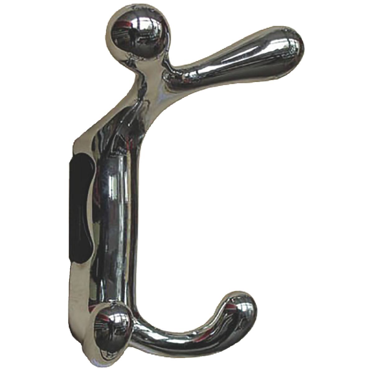 PATÈRE DOUBLE CHROMÉ BRILLANT