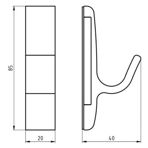 PATÈRE MAGNÉTIQUE ARGENT