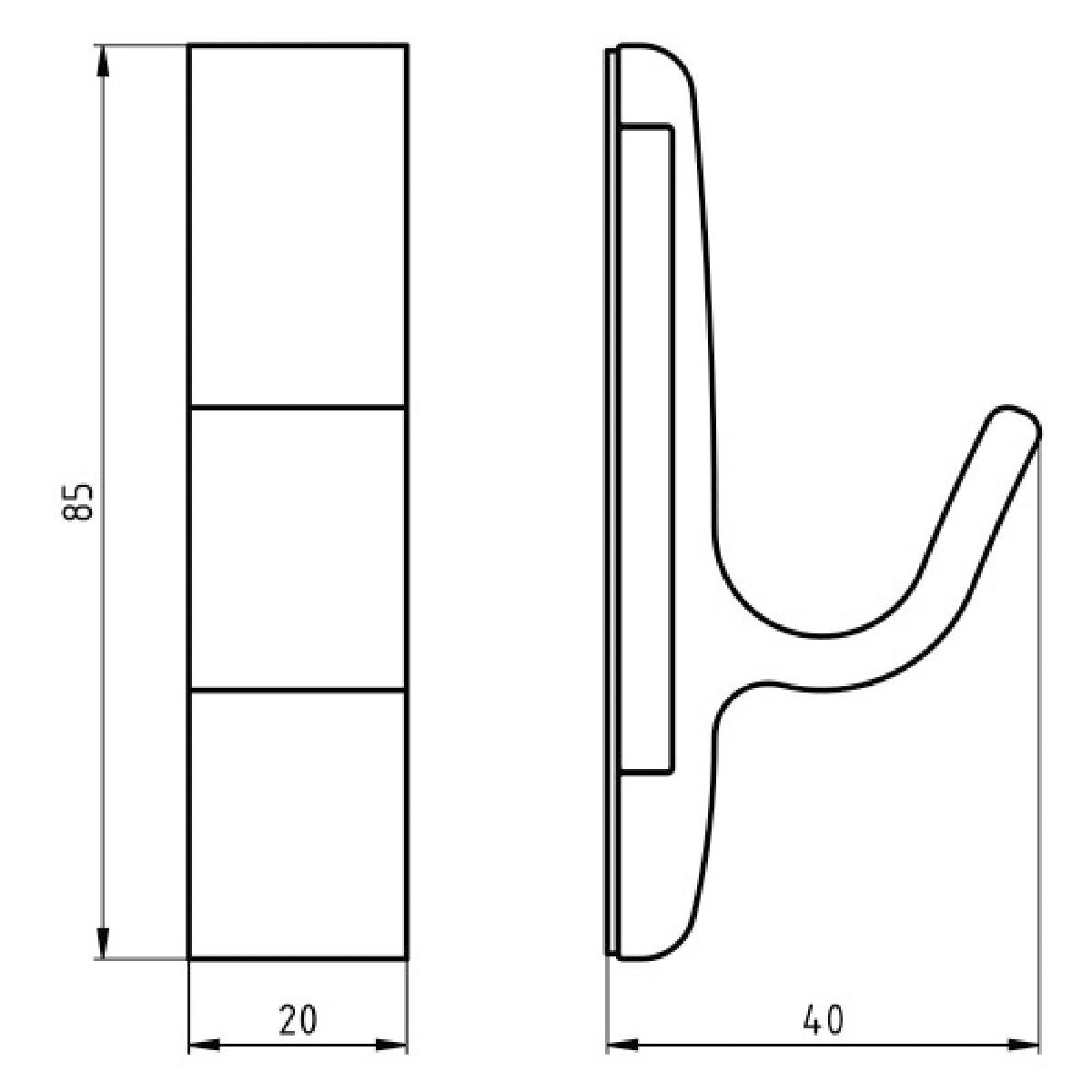 PATÈRE MAGNÉTIQUE ARGENT