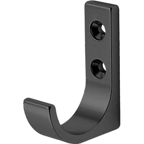 PATÈRE SIMPLE NOIR MAT