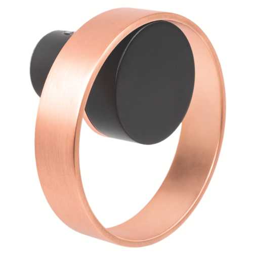 PATÈRE ORBIT RONDE FINITION NOIR MAT ET CUIVRE