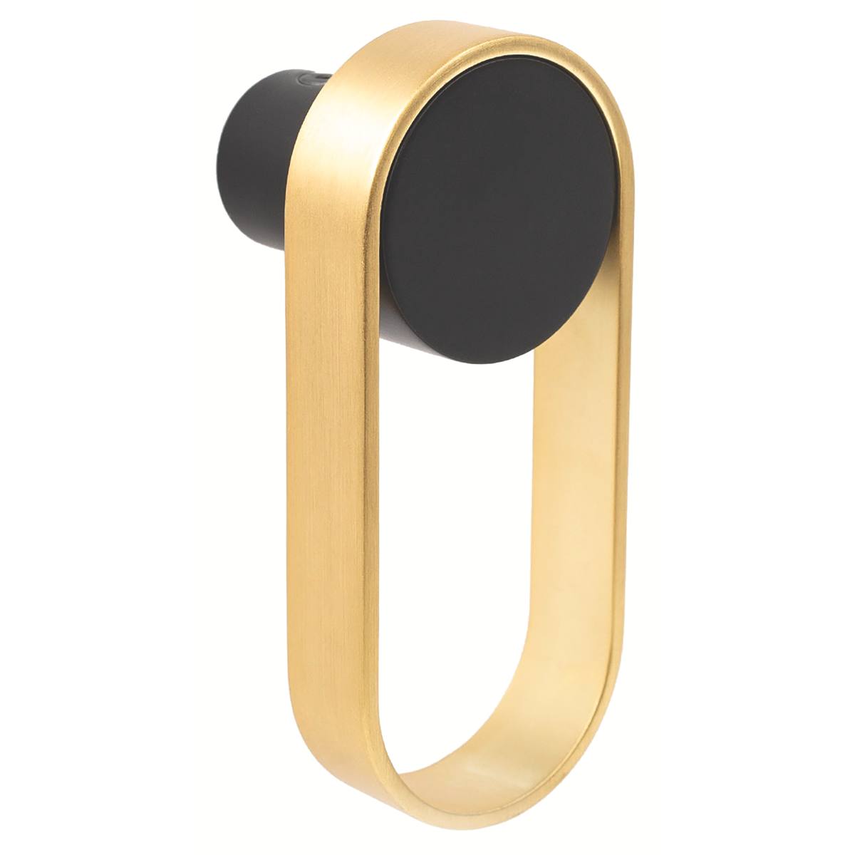 PATÈRE ORBIT OVALE FINITION NOIR MAT ET OR