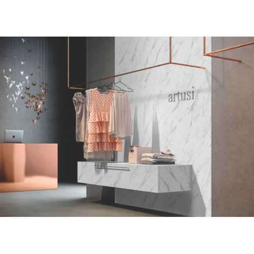 FINSALAM STRATIFIÉ HPL 3050X1300X0,8 MM 72Y MARMOL BLANCO TEIDE