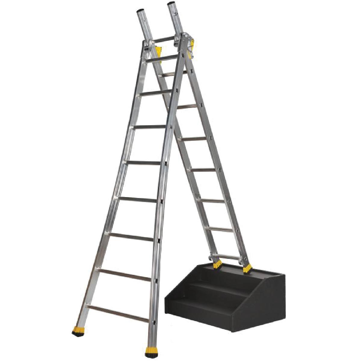 ÉCHELLE TRANSFORMABLE 2x8 BARREAUX  2,50 - 4,15 M