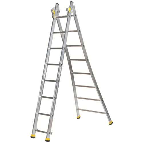 ÉCHELLE TRANSFORMABLE 2x8 BARREAUX  2,50 - 4,15 M