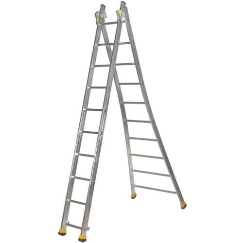 ÉCHELLE TRANSFORMABLE 2x10 BARREAUX  3,05 - 5 M