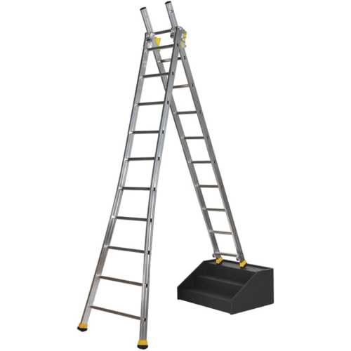 ÉCHELLE TRANSFORMABLE 2x10 BARREAUX  3,05 - 5 M