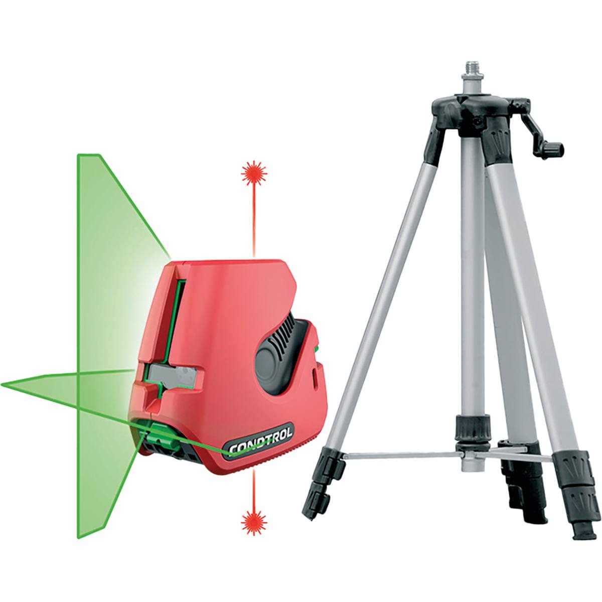 NIVEAU LASER CROIX FAISCEAU VERT ET APLOMB EN ROUGE +TREPIED