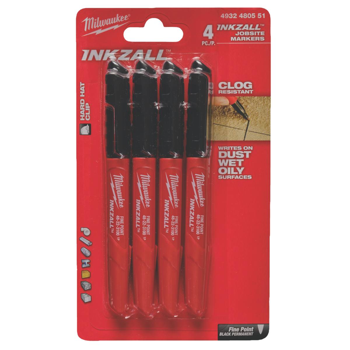 MESURE À RUBAN PRO COMPACT 16 mm x 3 m + 4 MARQUEURS INKZALL