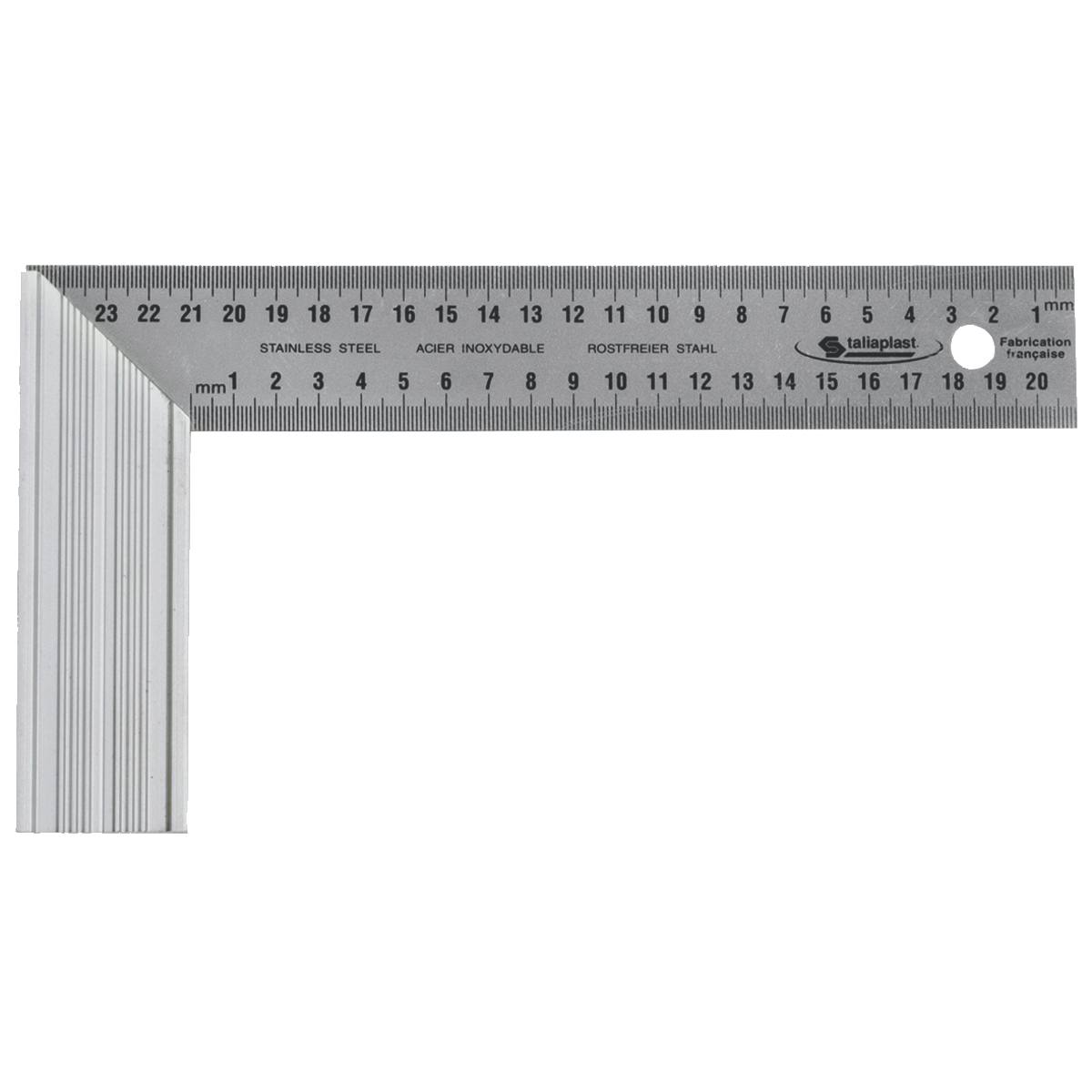 ÉQUERRE DROITE ET D'ONGLET 250 MM