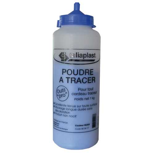 CORDEAU TRACEUR CORDEX GÉANT ROUGE + 1KG POUDRE À TRACER BLEUE