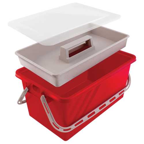 BAC PLASTIQUE À ANSES SERATOU 24 L ROUGE
